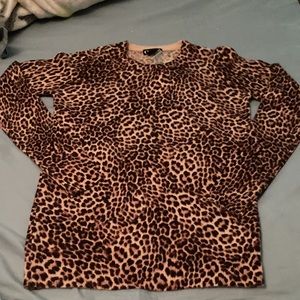 Cashmere animal print sweater